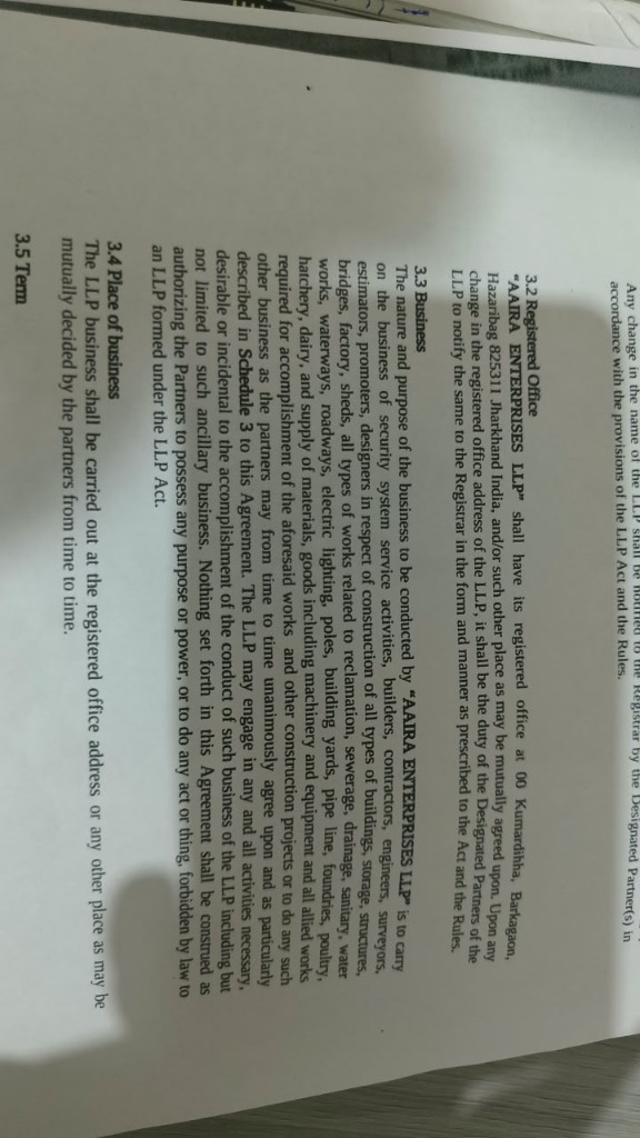 LLP Deed Page 1